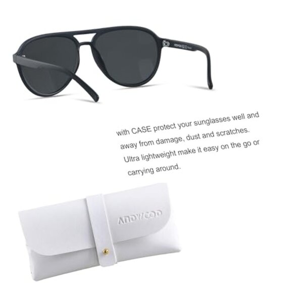 Retro Polarized Aviator Sunglasses Unisex Vintage 70s Style main image 5